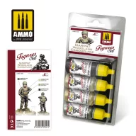   AMMO Marpat Woodland Camouflage Figures Set 4 x 17 ml (A.MIG-7047)