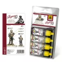 AMMO Marpat Woodland Camouflage Figures Set 4 x 17 ml (A.MIG-7047)