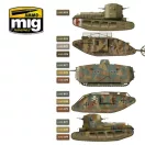 AMMO WWI British & German Colors 6 x 17 ml (A.MIG-7111)