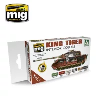   AMMO King Tiger Interior Colors 6 x 17 ml (Special TAKOM Edition) Vol. 1 6 x 17 ml (A.MIG-7165)