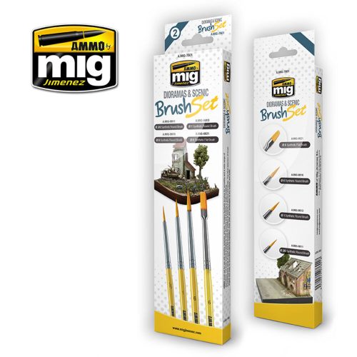 AMMO Dioramas and Scenic Brush Set (A.MIG-7601)