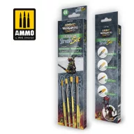   AMMO WARGAMING UNIVERSE - DRY BRUSH Land Brush Set (A.MIG-7620)
