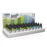   AMMO Shader Matt Vol.3 Display (10 kind of 17 ml Shaders Matt x 4 pcs. each) (A.MIG-8762)