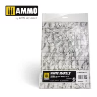   AMMO White Marble. Square Die-cut Marble Tiles - 2 pcs (A.MIG-8771)