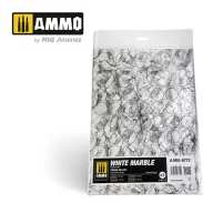   AMMO White Marble. Round Die-cut for Bases for Wargames - 2 pcs (A.MIG-8772)