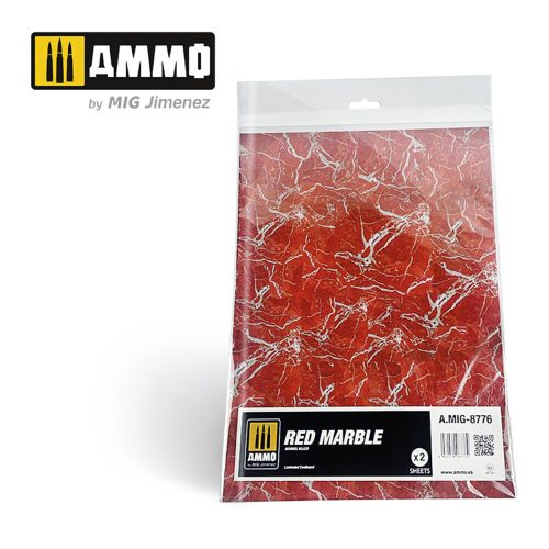 AMMO Red Marble. Sheet of Marble - 2 pcs (A.MIG-8776)