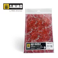   AMMO Red Marble. Square Die-cut Marble Tiles - 2 pcs (A.MIG-8777)