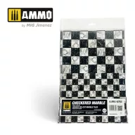   AMMO Checkered Marble. Square Die-cut Marble Tiles - 2 pcs (A.MIG-8783)