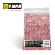   AMMO Pink and Gold Marble. Square Die-cut Marble Tiles - 2 pcs. (A.MIG-8786)