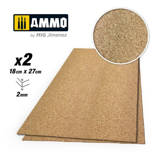 AMMO CREATE CORK Fine Grain (2mm) - 2 pcs. (A.MIG-8836)