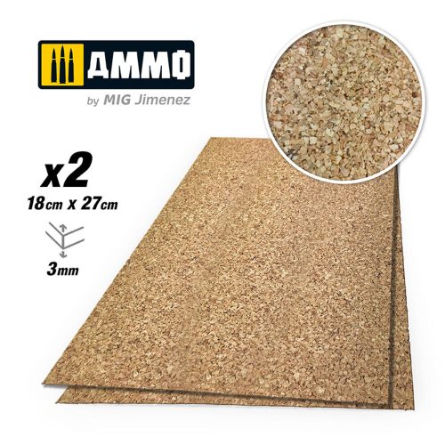 AMMO CREATE CORK Medium Grain (3mm) - 2 pcs. (A.MIG-8840)