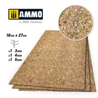   AMMO CREATE CORK Thick Grain Mix (3mm, 4mm and 5mm) - 1 pc. Each Size (A.MIG-8846)