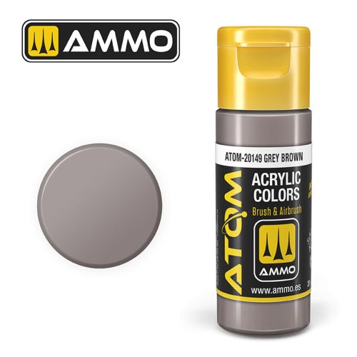 AMMO ATOM COLOR Grey Brown Acrylic Paint 20 ml (ATOM-20149)
