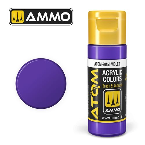 AMMO ATOM COLOR Violet Acrylic Paint 20 ml (ATOM-20150)