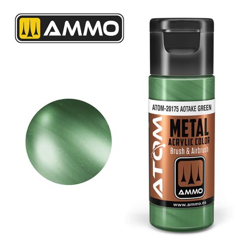 AMMO ATOM METALLIC Aotake Green Acrylic Paint 20 ml (ATOM-20175)