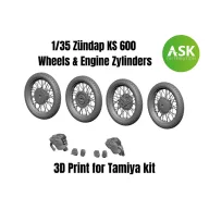   Art Scale Kit Zündap KS 600 Wheels and Engine Zylinders 1:35 (200-A35008)