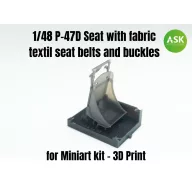   Art Scale Kit P-47D Seat with fabric textil seat belts and buckles 1:48 (200-A48009)