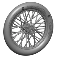   Art Scale Kit German 760x100 spoked wheels - 1 pair 1:48 (200-A48018)