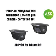   Art Scale Kit P-40E/Kittyhawk Mk.I Williamson G.45 cine gun camera - correction set for Eduard 1:48 (200-A48025)