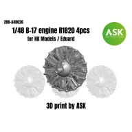   Art Scale Kit Wright R-1820 engine set, 4 pc. for B-17 for HK Models 1:48 (200-A48026)