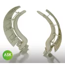 Art Scale Kit A6M2 Zero open engine cooling flaps with exhausts detail set - ASK 3D print for Eduard 1:48 (200-A48035)