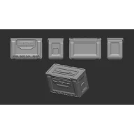   Art Scale Kit Ammo Box Cal. .50 M2 - 12 pc. of US ammunition boxes for a 12.7 machine gun 1:72 (200-A72006)