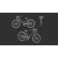   Art Scale Kit Women's Bicycle classic - 3D print 1:72 (200-A72013)
