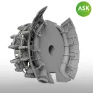 Art Scale Kit Nakajima Sakae 12 engine incl. exhausts and the open cowling flaps - 3D print for Tamiya 1:72 (200-A72026)