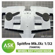   Art Scale Kit Spitfire Mk.IXc Wheel bays - FOAM flexibel express fit mask for Tamiya 1:32 (200-F32001)