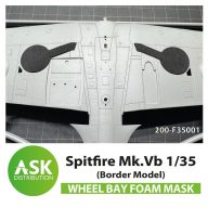   Art Scale Kit Spitfire Mk.Vb Wheel bays - FOAM flexibel express fit mask for Border Model 1:35 (200-F35001)