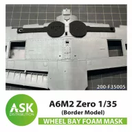   Art Scale Kit A6M2 Zero Wheel bays - FOAM flexibel express fit mask for Border Model 1:35 (200-F35005)