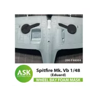   Art Scale Kit Spitfire Mk.I, Mk.II FOAM flexibel wheel bay mask for Eduard 1:48 (200-F48004)