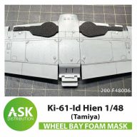   Art Scale Kit Ki-61-Id Hien FOAM flexibel wheel bay mask for Tamiya 1:48 (200-F48006)