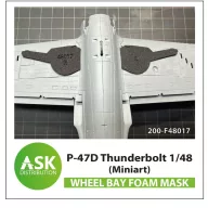   Art Scale Kit P-47 Thunderbolt FOAM flexibel wheel bay mask for Miniart 1:48 (200-F48017)