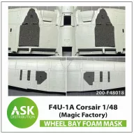   Art Scale Kit F4U-1A Corsair FOAM flexibel wheel bay mask for Magic Factory 1:48 (200-F48018)