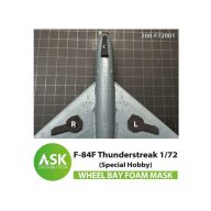   Art Scale Kit F-84F Thunderstreak wheel bay FOAM flexibel mask for Special Hobby 1:72 (200-F72001)