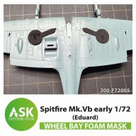   Art Scale Kit Spitfire Mk.Vb wheel bay FOAM flexibel mask for Eduard 1:72 (200-F72005)