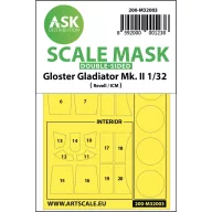   Art Scale Kit Gloster Gladiator Mk.II double-sided painting mask for Revell / ICM 1:32 (200-M32003)