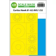   Art Scale Kit Curtiss Hawk 81-A2 AVG INSIGNIA masks for Great Wall Hobby 1:32 (200-M32011)