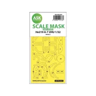   Art Scale Kit Heinkel He 2019A-7 UHU one-sided express masks for Revell 1:32 (200-M32025)