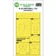   Art Scale Kit B-25J Mitchell one-sided mask for HK Models 1:32 (200-M32033)