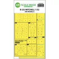   Art Scale Kit B-25J Mitchell double-sided mask for HK Models 1:32 (200-M32034)