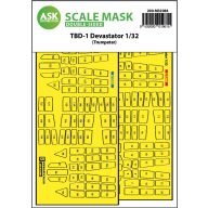   Art Scale Kit TBD-1 Devastator double-sided express fit mask for Trumpeter 1:32 (200-M32084)