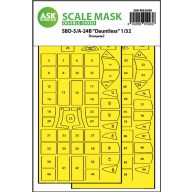   Art Scale Kit SBD-5/A-24B Dauntless double-sided express fit mask for Trumpeter 1:32 (200-M32090)