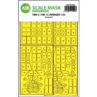   Art Scale Kit TBM-3/TBF-1C double-sided express fit mask for Trumpeter 1:32 (200-M32094)