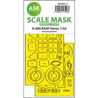   Art Scale Kit A-20G RAAF Havoc double-sided express fit mask for HK Models 1:32 (200-M32117)