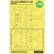   Art Scale Kit Su-27K Sea Flanker / Su-33 Flanker D double-sided painting mask for Minibase 1:48 (200-M48001)