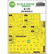   Art Scale Kit B-17F Flying Fortress outside painting mask for HK Models 1:48 (200-M48009)