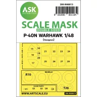   Art Scale Kit Curtiss P-40N Warhawk double-sided painting mask for Hasegawa / Hobby2000 1:48 (200-M48013)
