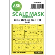   Art Scale Kit Bristol Blenheim Mk.I one-sided painting mask for Airfix 1:48 (200-M48026)